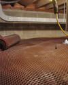 Crawl space drainage matting installed in a home in Basalt 