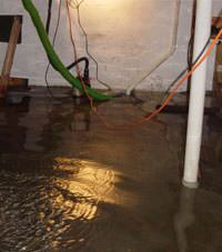 Several feet of floodwaters in a Kremmling  basement