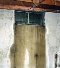 Flooding through basement windows in a Silt  home.