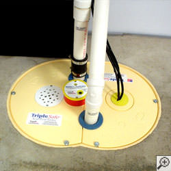 A sump pump system installed along a basement floor in Steamboat Springs .
