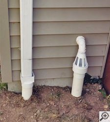 No-freeze basement drain discharge line in Aspen 