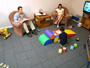 Waterproof basement flooring installed in a family room in Aspen , Colorado