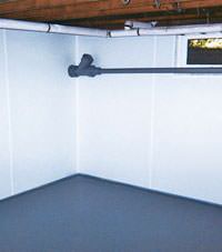 Plastic basement wall panels installed in a Bailey , Colorado home
